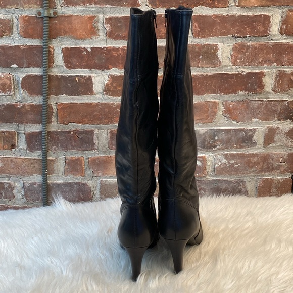 Coach Millie Black Leather Embossed Logo Tall Boots, Size 9.5B - Picture 8 of 17